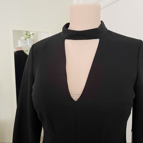 Vince Camuto Black Cut Out Dress with Flounce Sleeves - Picture 5 of 10